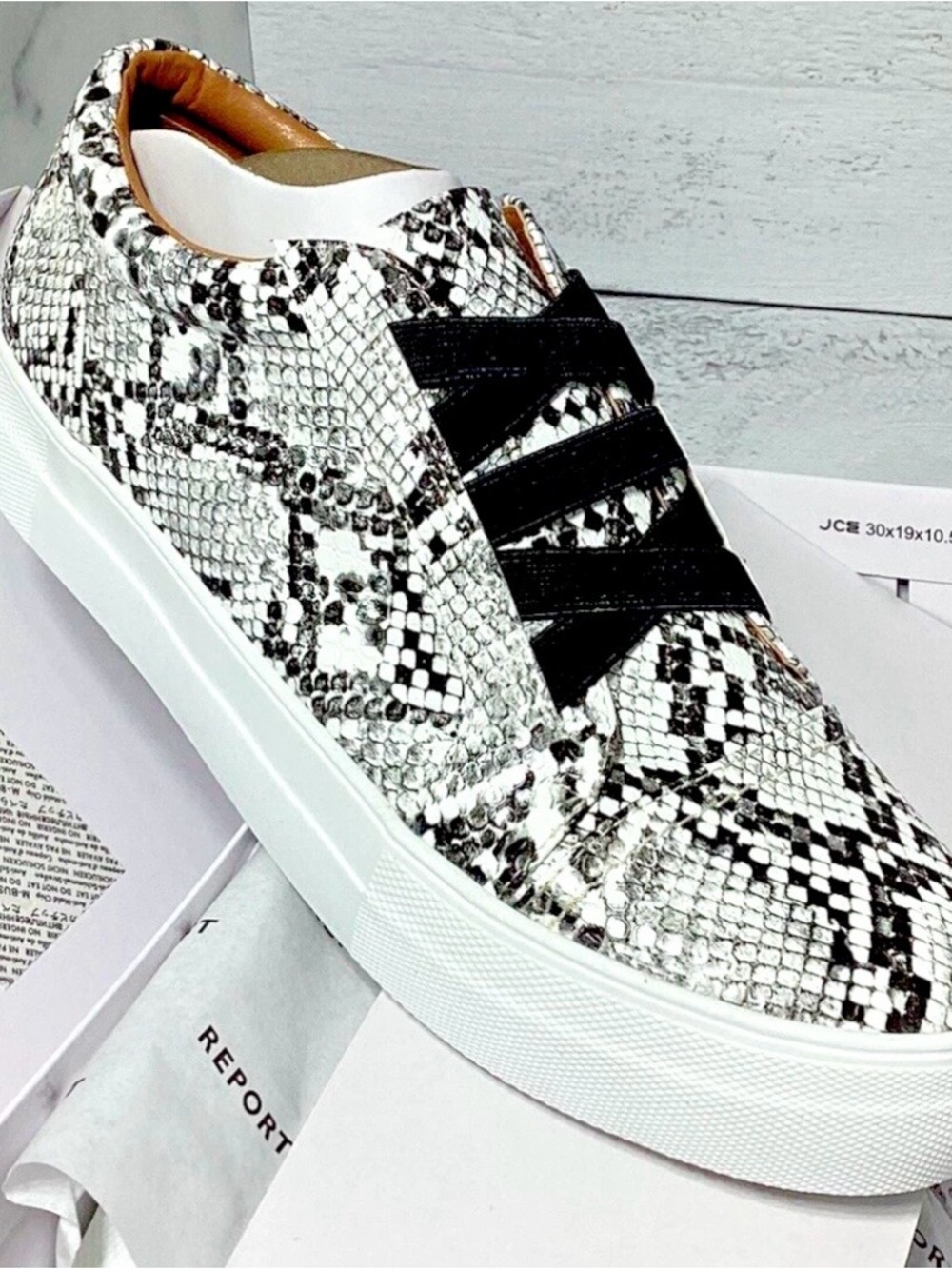 Report Rowdy Faux Snakeskin Slip On Women’s Comfort Sneakers